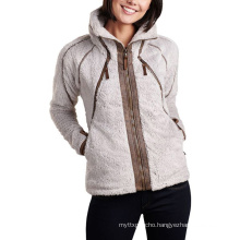 2021 Winter warm clothing stand up collar fleece jacket for women